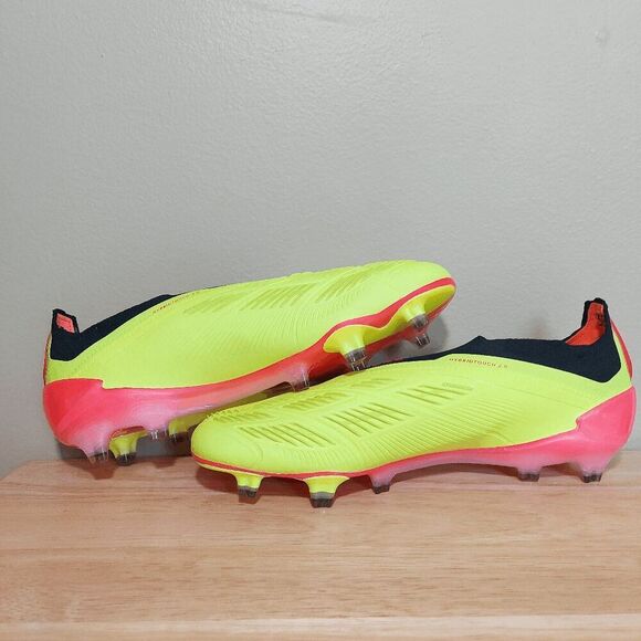 Adidas Predator 24 Elite Laceless FG Soccer Cleats Yellow IE2366 Men's Size 7.5 - Picture 4 of 7